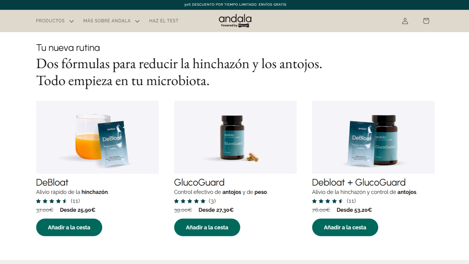 Andala - Productos para la microbiota