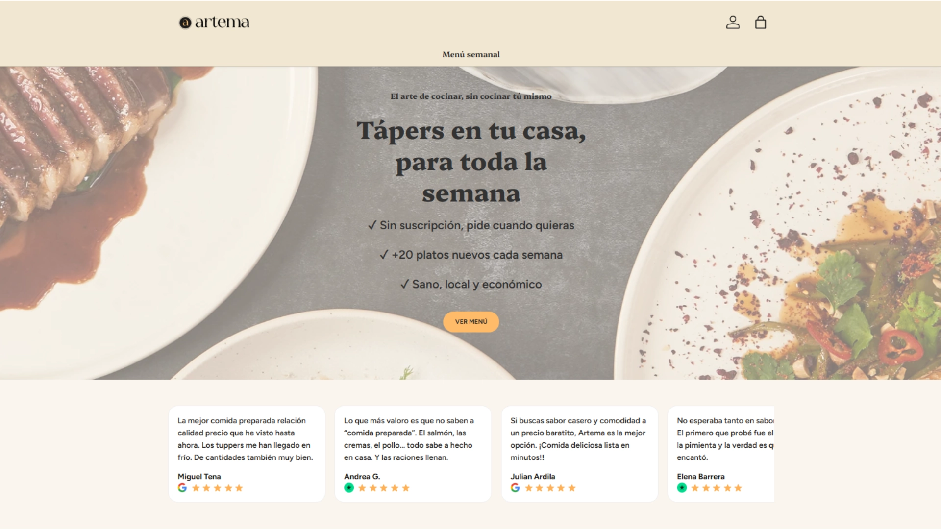 Artema - eCommerce de tuppers a domicilio